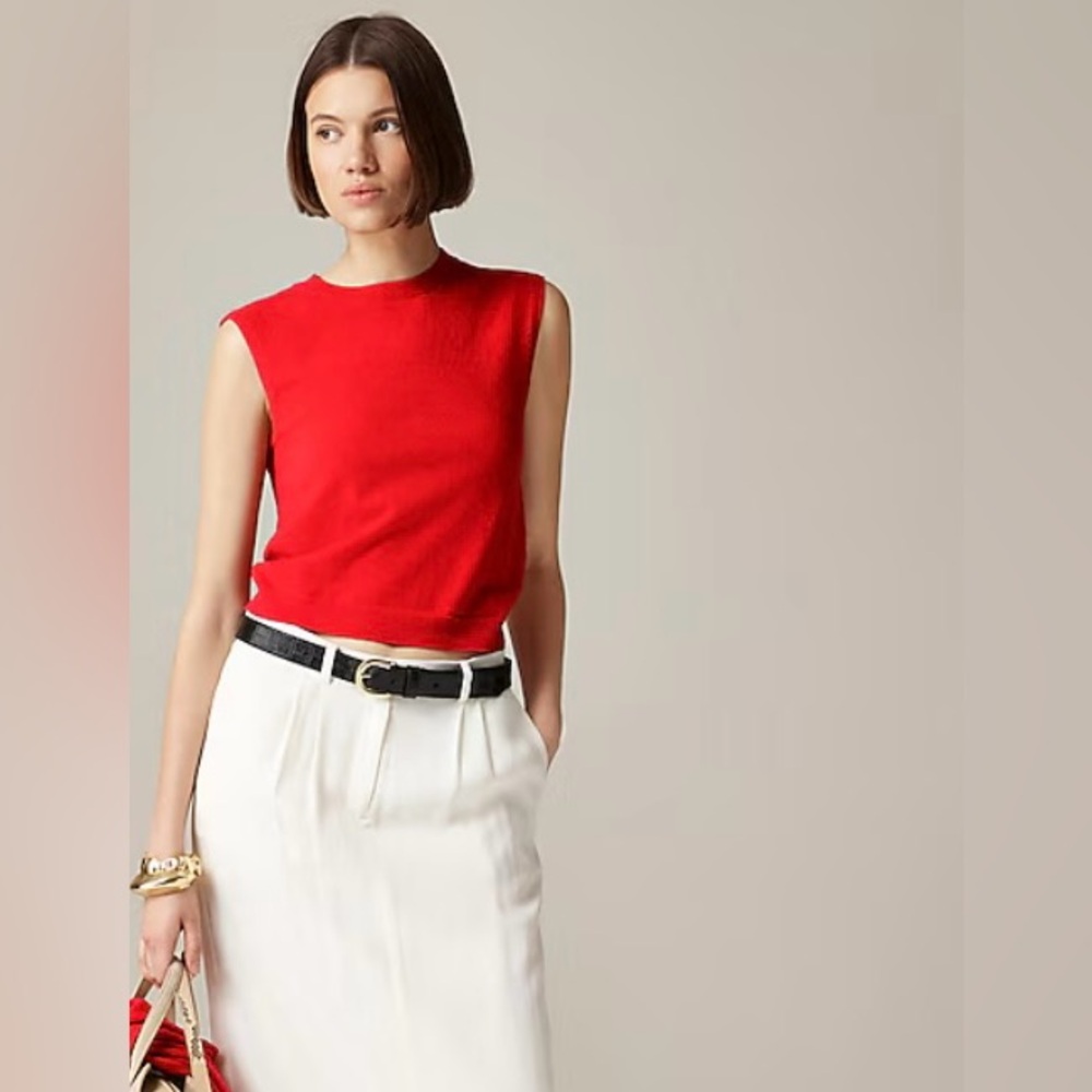 Vintage Red Sleeveless Top